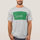 Staat van het T-shirt met de vorm Kansas (Voorkant)