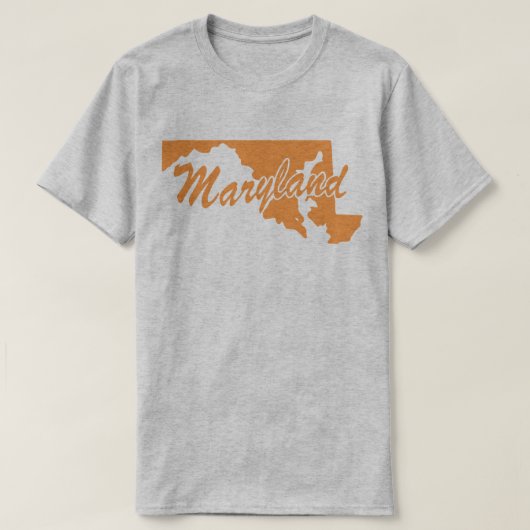 Staat van het T-shirt met de vorm van Maryland (Design voorkant)