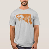 Staat van het T-shirt met de vorm van Maryland (Voorkant)