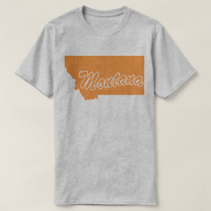 Staat van het T-shirt met de vorm van Montana