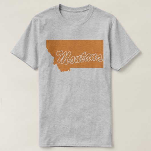 Staat van het T-shirt met de vorm van Montana (Design voorkant)