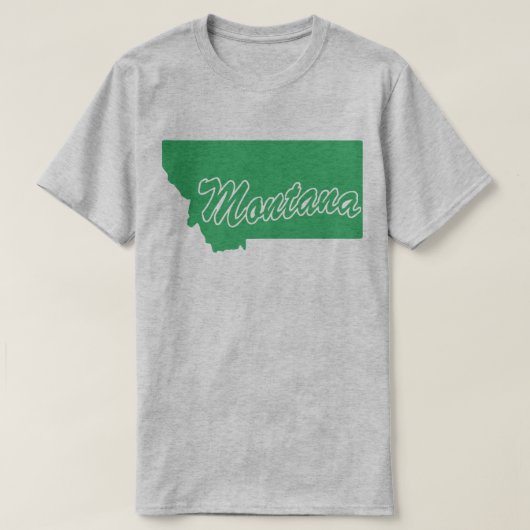 Staat van het T-shirt met de vorm van Montana (Design voorkant)