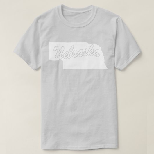 Staat van het T-shirt met de vorm van Nebraska (Design voorkant)