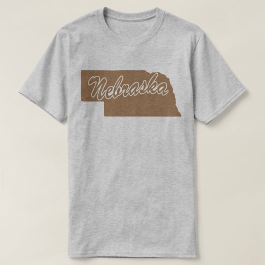 Staat van het T-shirt met de vorm van Nebraska (Design voorkant)