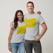 Staat van het T-shirt met de vorm van Oregon (Unisex)