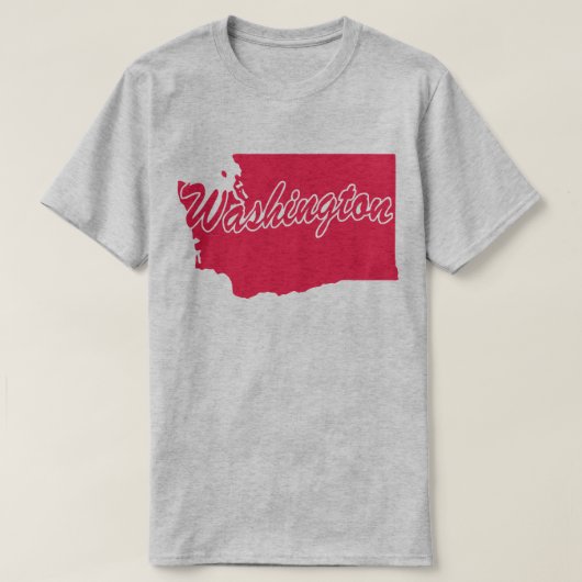 Staat van het T-shirt met de vorm van Washington (Design voorkant)