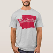 Staat van het T-shirt met de vorm van Washington (Voorkant)