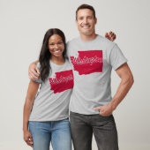 Staat van het T-shirt met de vorm van Washington (Unisex)