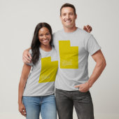 Staat van het T-shirt met Utah-vorm (Unisex)