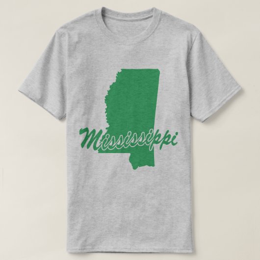 Staat van het T-shirt van de Mississippi-vorm (Design voorkant)