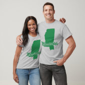 Staat van het T-shirt van de Mississippi-vorm (Unisex)