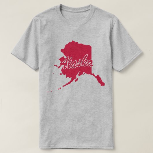 Staat van het T-shirt voor de vorm van Alaska (Design voorkant)