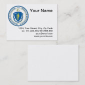 Staat van het zegel van Massachusetts Visitekaartje (Voorkant / Achterkant)