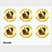 Staat van Idaho Bigfoot Research Ronde Sticker (Vel)