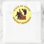 Staat van Idaho Bigfoot Research Ronde Sticker (Tas)