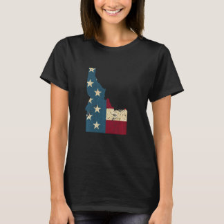 Staat van Idaho Patriottische Vlag voor Mannen Vro T-shirt