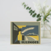 Staat van Illinois  illustratie Briefkaart (Staand voorkant)