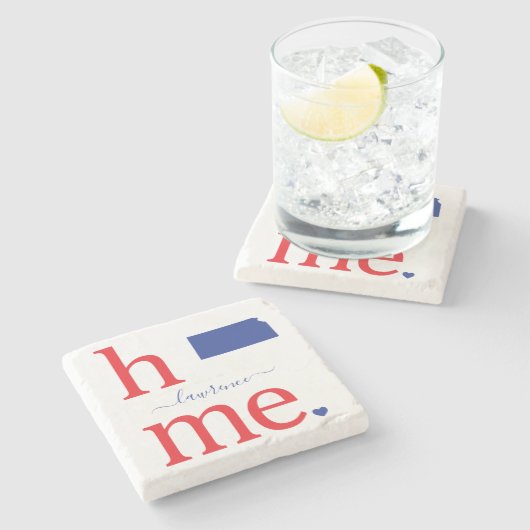 Staat van Kansas Stone Onderzetter (Zijkant)