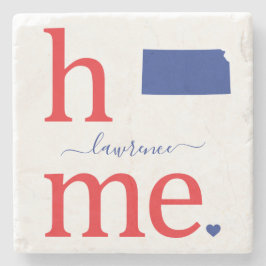 Staat van Kansas Stone Onderzetter