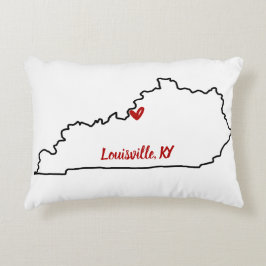 Staat van Kentucky met hart accent kussen