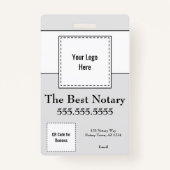 Staat van Massachusetts Notaris Public Badge QR Co (Achterkant)