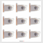 Staat van Massachusetts Vlag Sticker (Vel)