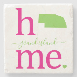 Staat van Nebraska Stone Onderzetter