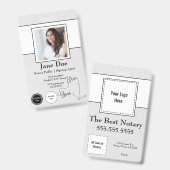 Staat van New York Notaris Public Badge met QR Cod (Voor- en achterkant)