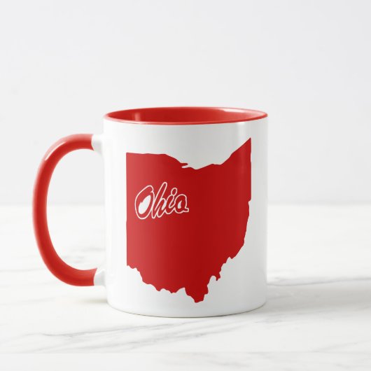 Staat van Ohio Vorm Rode Mok (Links)