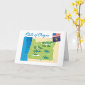 Staat van Oregon Kaart (Gele Bloem)
