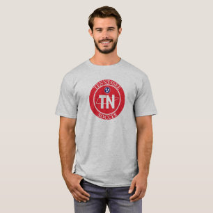 Staat van Rode Unisex- van het Voetbal van T-shirt