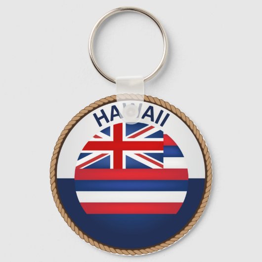 Staat van Sleutelhanger van de vlag van Hawaii (Voorkant)