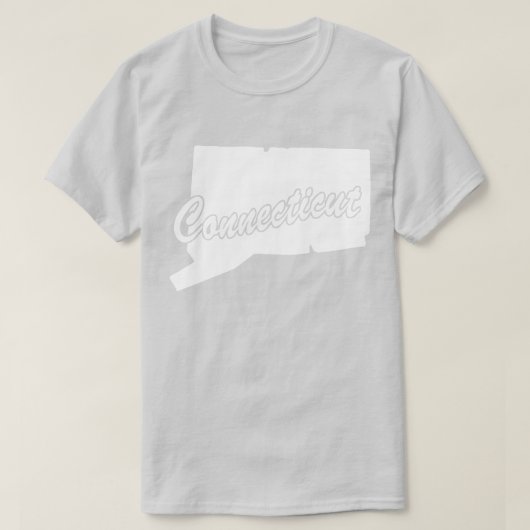 Staat van T-shirt met de vorm van de Connecticut (Design voorkant)