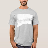 Staat van T-shirt met de vorm van de Connecticut (Voorkant)