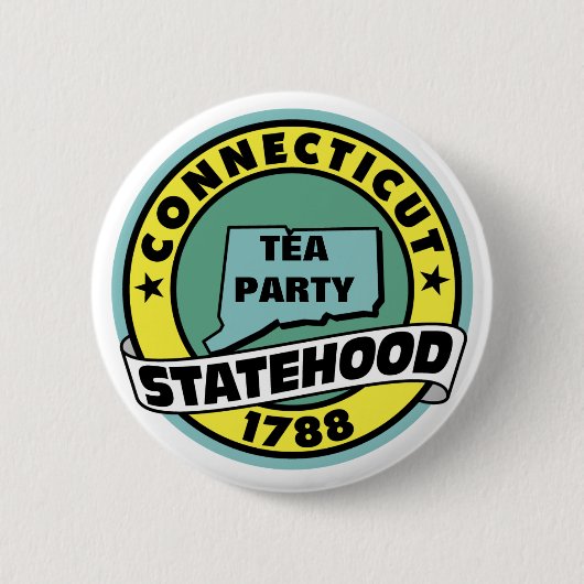 STAAT VAN TEA PARTIJ RONDE BUTTON 5,7 CM (Voorkant)