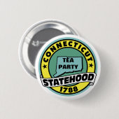 STAAT VAN TEA PARTIJ RONDE BUTTON 5,7 CM (Voorkant /achterkant)