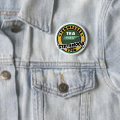 STAAT VAN TEA PARTIJ RONDE BUTTON 5,7 CM (In situ)