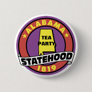 STAAT VAN TEA PARTIJ RONDE BUTTON 5,7 CM