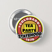 STAAT VAN TEA PARTIJ RONDE BUTTON 5,7 CM (Voorkant /achterkant)