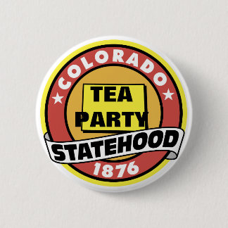 STAAT VAN TEA PARTIJ RONDE BUTTON 5,7 CM