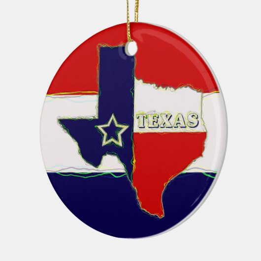 STAAT VAN TEXAS KERAMISCH ORNAMENT (Links)