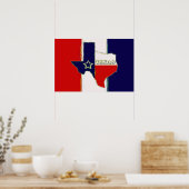 STAAT VAN TEXAS POSTER (Keuken)