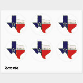 STAAT VAN TEXAS RONDE STICKER (Vel)