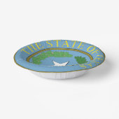Staat van Texas Seal Paper Bowls Papieren Kommen (Gebogen)