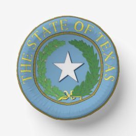 Staat van Texas Seal Paper Bowls Papieren Kommen