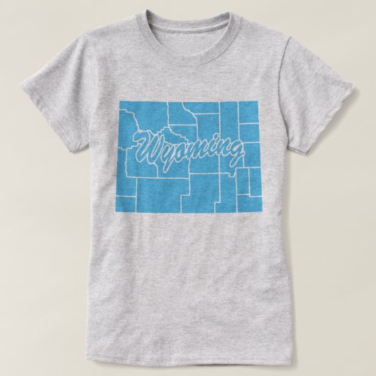 Staat van Wyoming Shape T-shirt (Design voorkant)