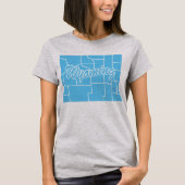 Staat van Wyoming Shape T-shirt (Voorkant)