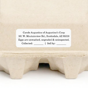 Staat Vereisten voor Home Coop Egg Karton Label
