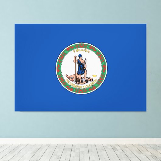 Staat Virginia Canvas Afdruk (Insitu (Houten vloer))