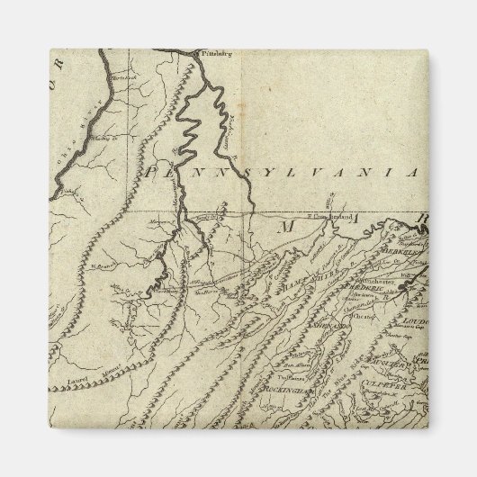 Staat Virginia Magneet (Voorkant)